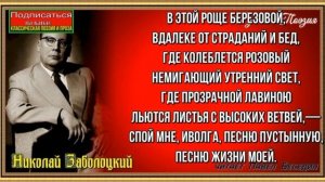 В этой роще березовой…— Николай Заболоцкий  —  читает Павел Беседин