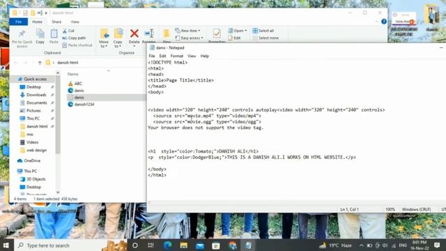 How to add video & text color & font size in html website #html #htmltutorial
