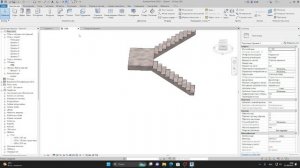 Площадка между лестничными маршами в Revit