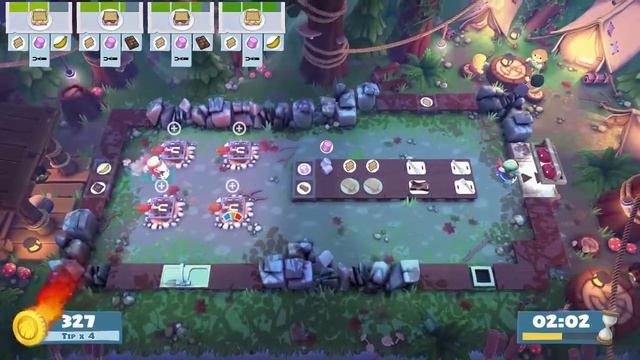 Overcooked 2! Campfire Cook Off Level 1-2 | 3 Stars | Single Player смотреть онлайн