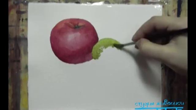 Акварель. Натюрморт. "Фрукты". смотреть онлайн