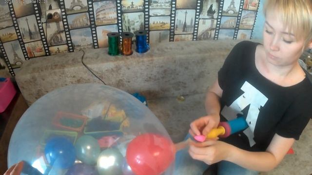 Аэродизайн. Шар-сюрприз. Как сделать шар-сюрприз. Большой шар и много маленьких смотреть онлайн