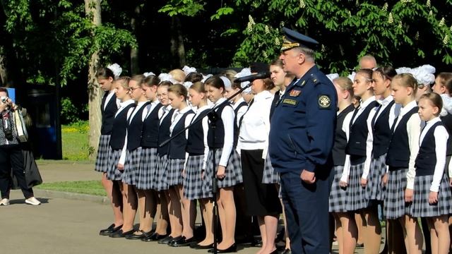 Вручение штандарта. Кадетская школа государственных воспитанниц. Первый Московский кадетский корпус