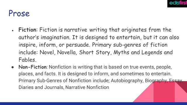 Genre of Literature: Drama, Prose and Poetry | English | SS1 | 2nd Term смотреть онлайн