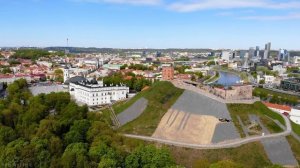 4K Aerial View of Vilnius, Lithuania - 3 HRS Urban Life Drone Video