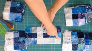 Scrappy Batik -9-Patch Rail Fence Quilt Tutorial - Step 3