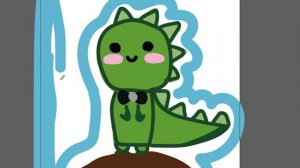 Рисуем динозавра часть 15