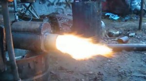 горелка  на отработке для плавки алюминия