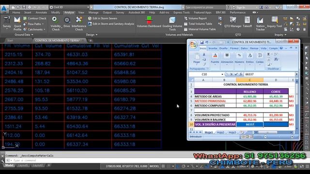 AUTOCAD CIVIL 3D 2018 - CONTROL DE MOVIMIENTO TIERRA AC3D смотреть онлайн