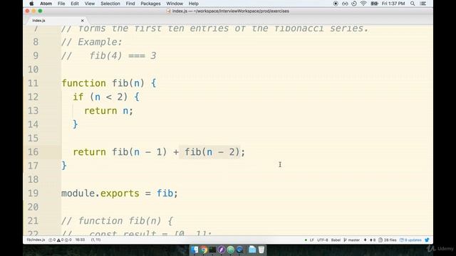 16. Runtime Complexity in Practice - Fibonacci 3 Fibonacci Series Recursive Solution смотреть онлайн