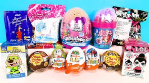 СЮРПРИЗ MIX! Hatchimals, Мимимишки, Monster High, Говорящий Том, Лента, LOL Unboxing Kinder Surprise