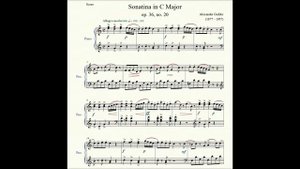 Sonatina in C Major (op. 36, no. 20) - Alexander Gedike - Piano Repertoire 3