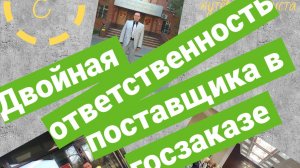 Двойная ответственность поставщика в госзаказе