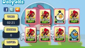 Игры Ангри Берс Сложите карты - (Angry Birds Memory Cards)