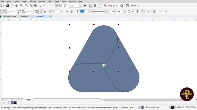 Create 3d swirl logo with Tips and Tricks in CorelDraw | Fk Online Education смотреть онлайн