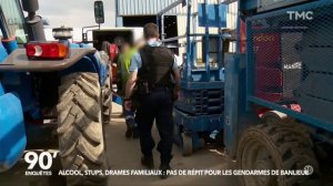 90' Enquetes - Alcool, stups, drames familiaux : pas de repit pour les gendarmes de banlieue 1-2 TMC