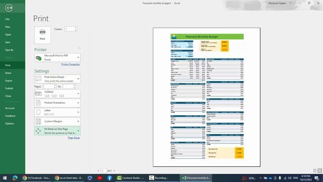 How To Print Excel Spreadsheet On One Page اردو/हिन्दी смотреть онлайн