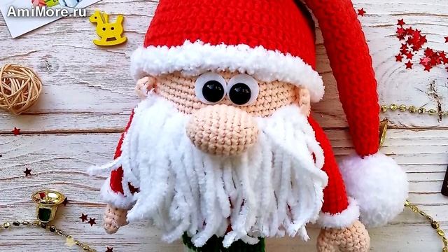 Амигуруми: схема Новогодний гномик. Игрушки вязаные крючком - Free crochet patterns.