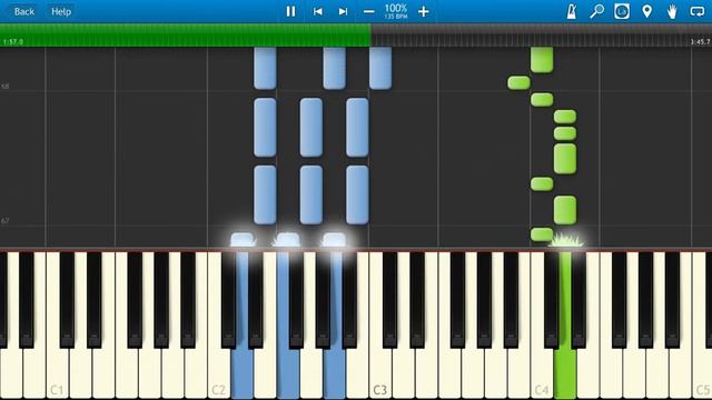 Руки Вверх - Студент (на пианино Synthesia)