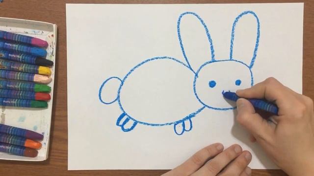 Как нарисовать ЗАЙЧИКА. Разукрашка ЗАЙЧИ. How to draw a rabbit. смотреть онлайн