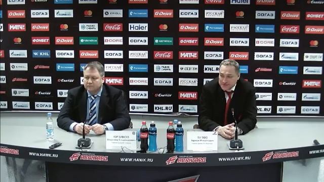 "Авангард" - "Сибирь" 1:2 Б. Послематчевая пресс-конференция смотреть онлайн