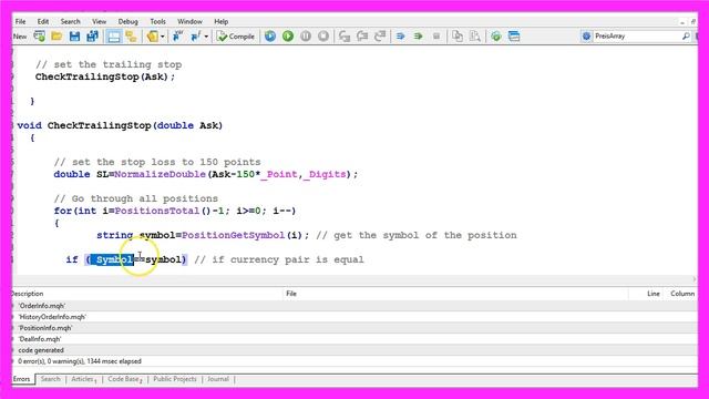 LEARN MQL5 TUTORIAL BASICS - 26 HOW TO CODE A SIMPLE BUY TRAILING STOP