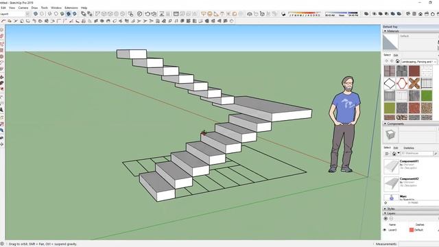 How To Make Simple Stair in SketchUp | no plugins | Gujarati Live Lecture смотреть онлайн