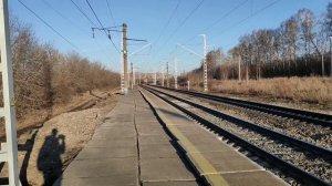 "Перехват" электровоза ВЛ85-221 с грузовым поездом и приветливой бригадой
