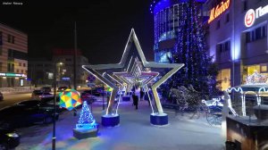 Новогодний Омск 2023. Дрон. Dji mini 3 pro