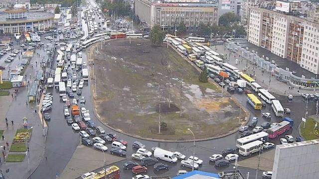 Транспортный коллапс на пл.Победы в Липецке