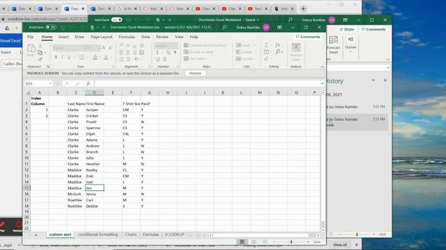 Version History Excel смотреть онлайн