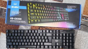 РАСПАКОВКА КЛАВИАТУРА ИГРОВАЯ МЕХАНИЧЕСКАЯ SVEN KB-G9300