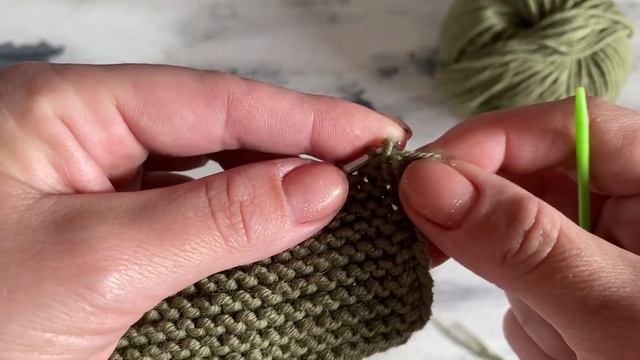 Эластичное закрытие петель платочной вязки иглой. смотреть онлайн