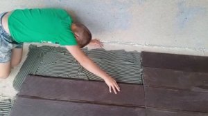 как класть песчано-полимерную доску