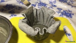 ВАЗОН  ИЗ ТРЯПКИ И ЦЕМЕНТА / VASON FROM RAG AND CEMENT - DIY