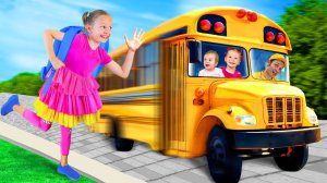 Maya and Mary teach School bus rules with friends