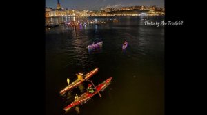 Luciapaddling 2022 [PART 2] - kayak parade & Nobel Week Lights show - Stockholm winter & Itiwit X50