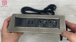 AM-47-2EU2UC-12 - розетка горизонтальная выдвижная 2EU + 2USB