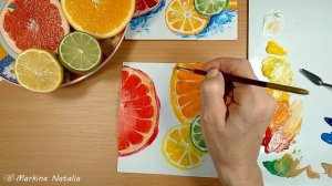 РИСУЕМ АКРИЛОМ ЯРКО, СОЧНО, ПОЗИТИВНО! живопись мастихином | как нарисовать ЦИТРУСОВЫЕ акрилом