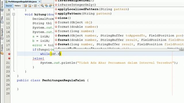 METNUM [JAVA] - RegulaFalsi смотреть онлайн
