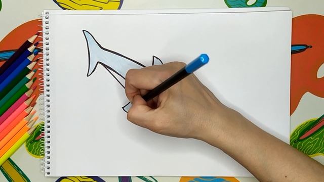 Рисуем акулу ? | Draw a shark смотреть онлайн