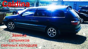 Toyota Caldina ST-191 3SFE. Замена сальников свечных колодцев.