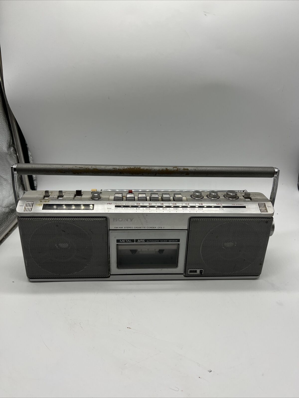 Retro Sony Cfs-7 Metal101 Fm-Am Stereo Radio Cassette Recorder-1980 год-Япония