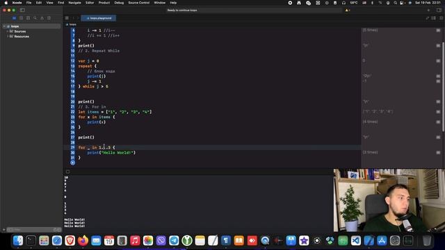 Swift 5 - Как написать цикл? 3 вида циклов. (Playground, iOS, Loops)