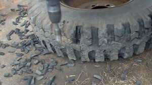 Нарезка протектора на уазовских скатах на трактор