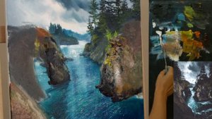 Вебинар от Ольги Базановой - "Перед грозой". Пишем маслом