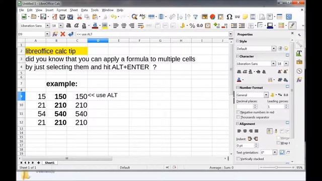 LIBREOFFICE CALC THE KEYBOARD SHORTCUT TO COPY FORMULA ON A RANGE OF CELLS смотреть онлайн