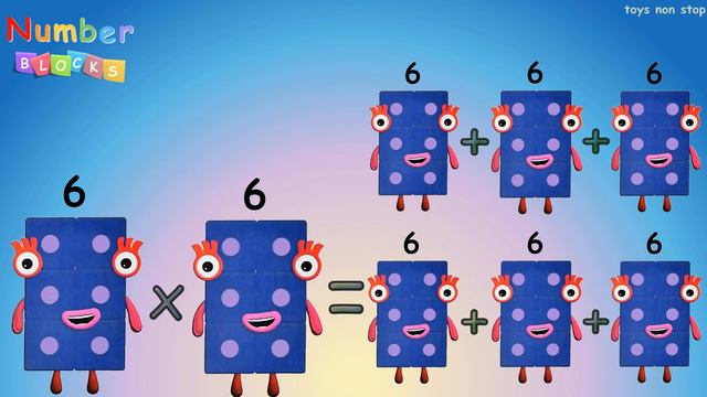 Numberblocks Squares 4, 9, 16, 25, 36, 49, 64, 81, 100 | Learn to count with square club