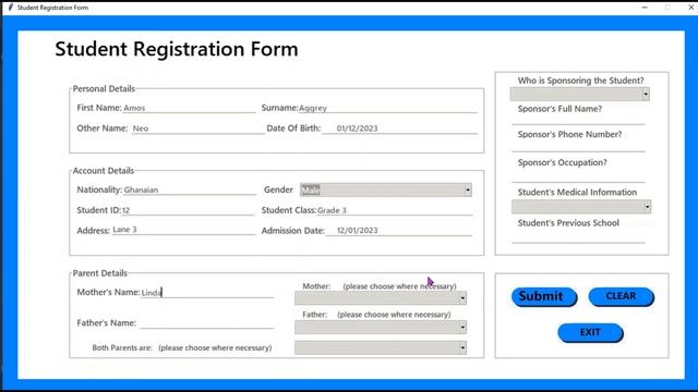 Python Tkinter Student Registration System Tutorial