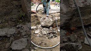 Работа с отбойным молотком